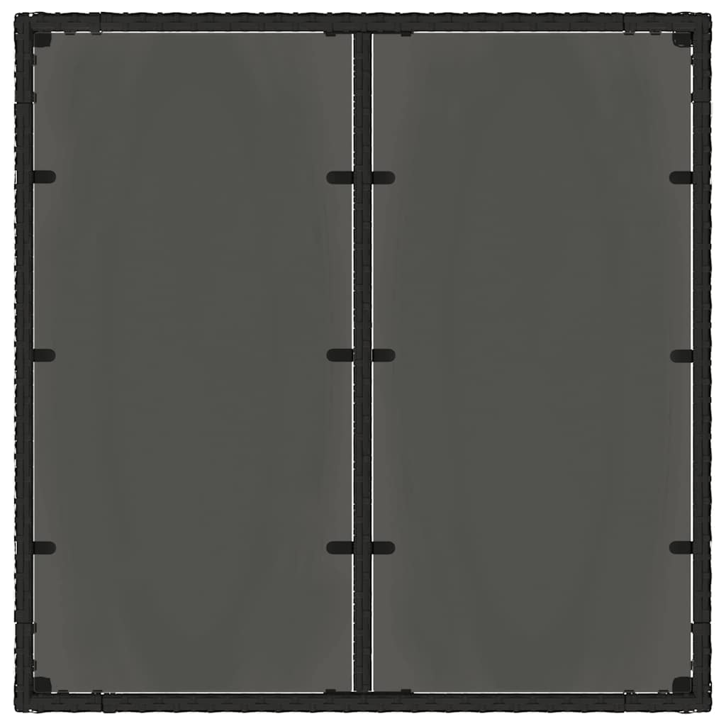 vidaXL Garten Essgruppe 3 pcs Schwarz Poly-Rattan