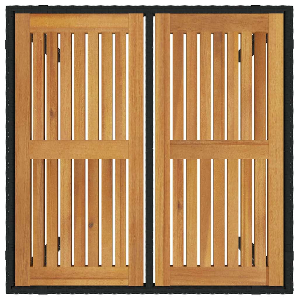 vidaXL Garten Essgruppe 3 pcs Schwarz und Braun Poly-Rattan