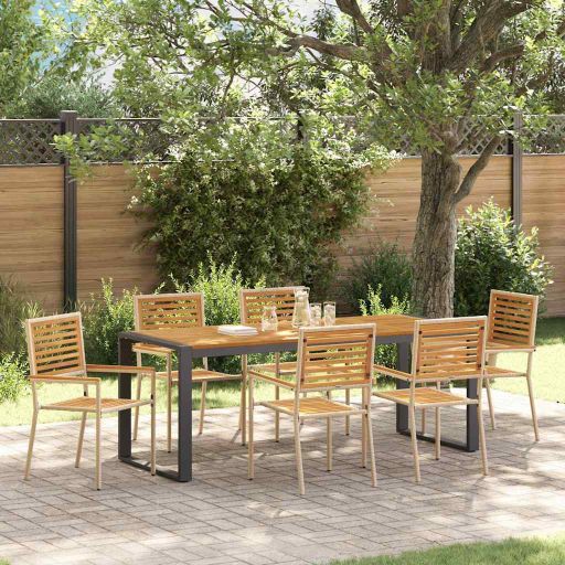 vidaXL Garten Essgruppe 5 pcs Schwarz und Braun Poly-Rattan