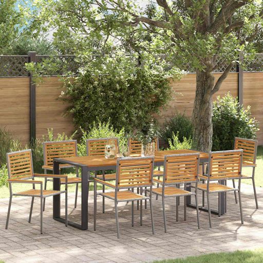 vidaXL Garten Essgruppe 5 pcs Schwarz und Braun Poly-Rattan