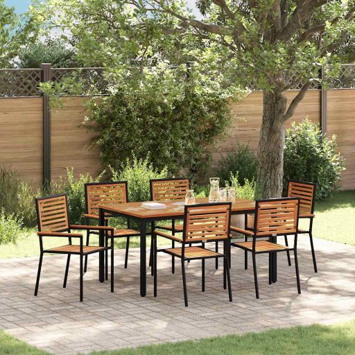 vidaXL Garten Essgruppe 5 pcs Schwarz und Braun Poly-Rattan