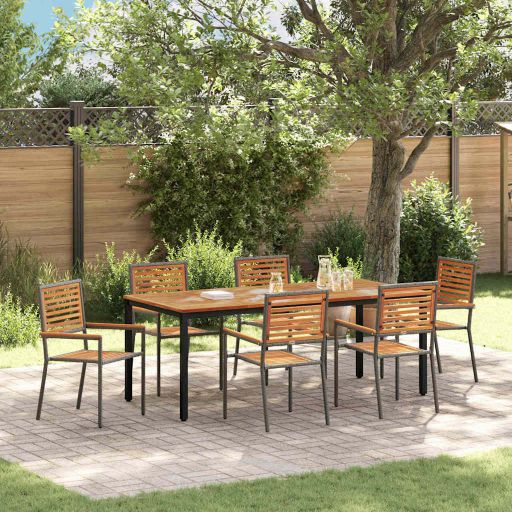 vidaXL Garten Essgruppe 5 pcs Schwarz und Braun Poly-Rattan