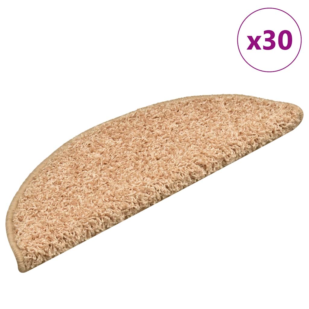 vidaXL Stufenmatten 15 Stk. 56x17x3 cm Grau Halbrund