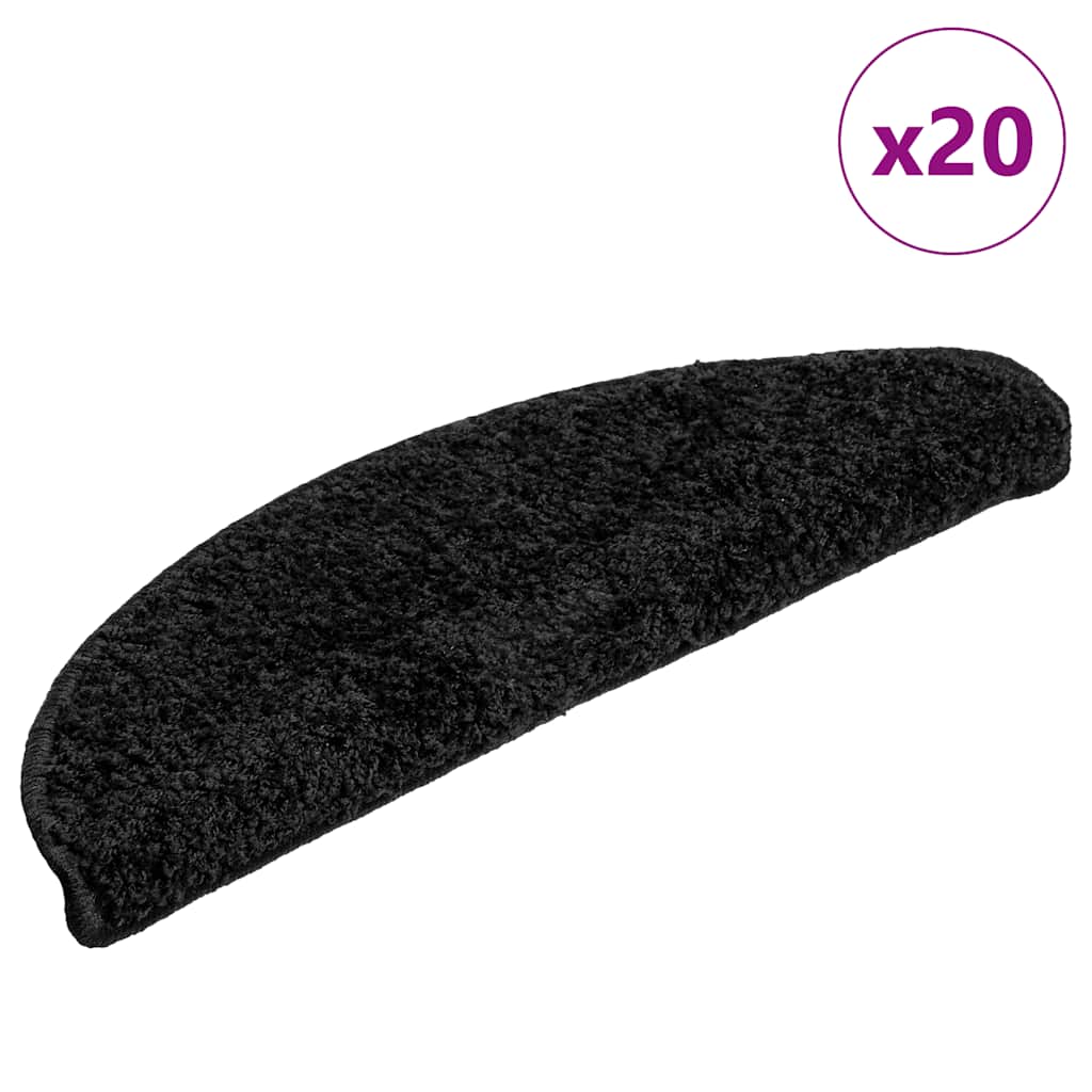 vidaXL Stufenmatten 15 Stk. 56x17x3 cm Grau Halbrund