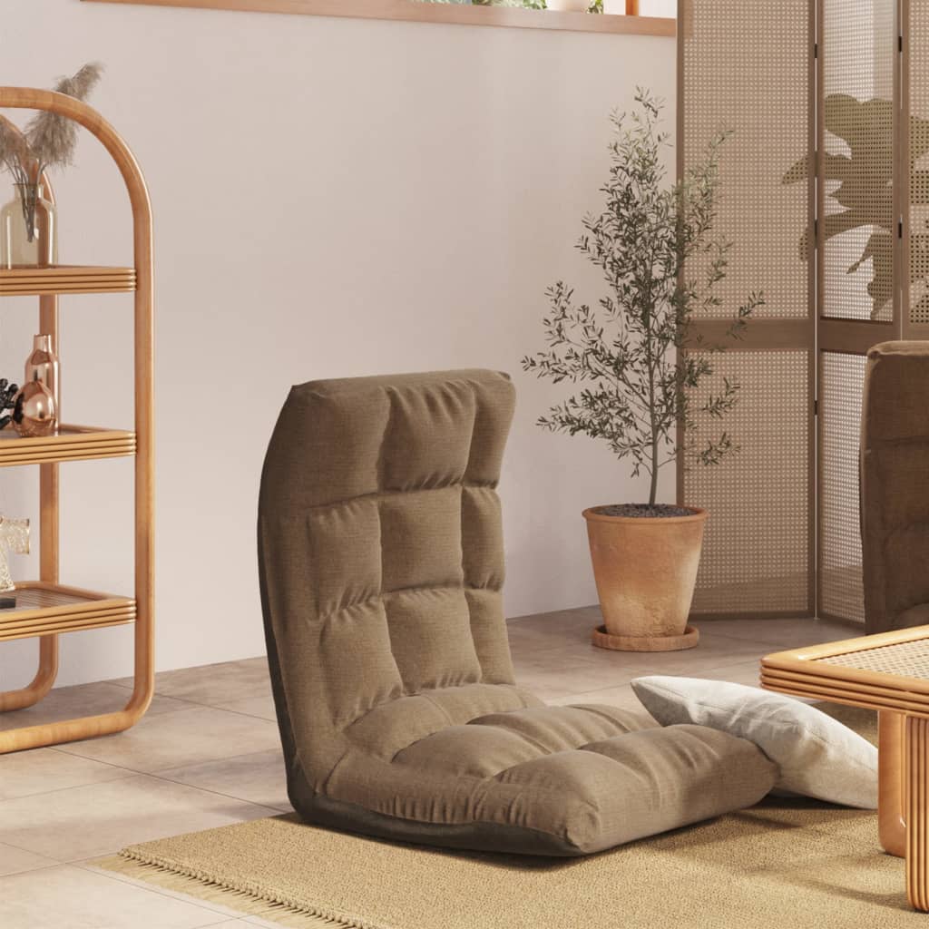 vidaXL Bodenstuhl Faltbar Hellgrau Stoff