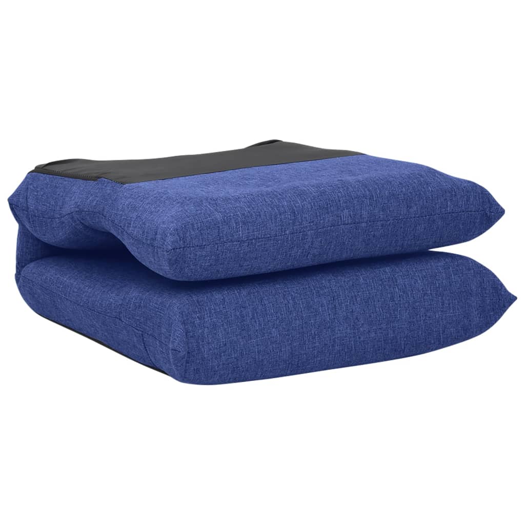 vidaXL Bodenstuhl Faltbar Blau Stoff