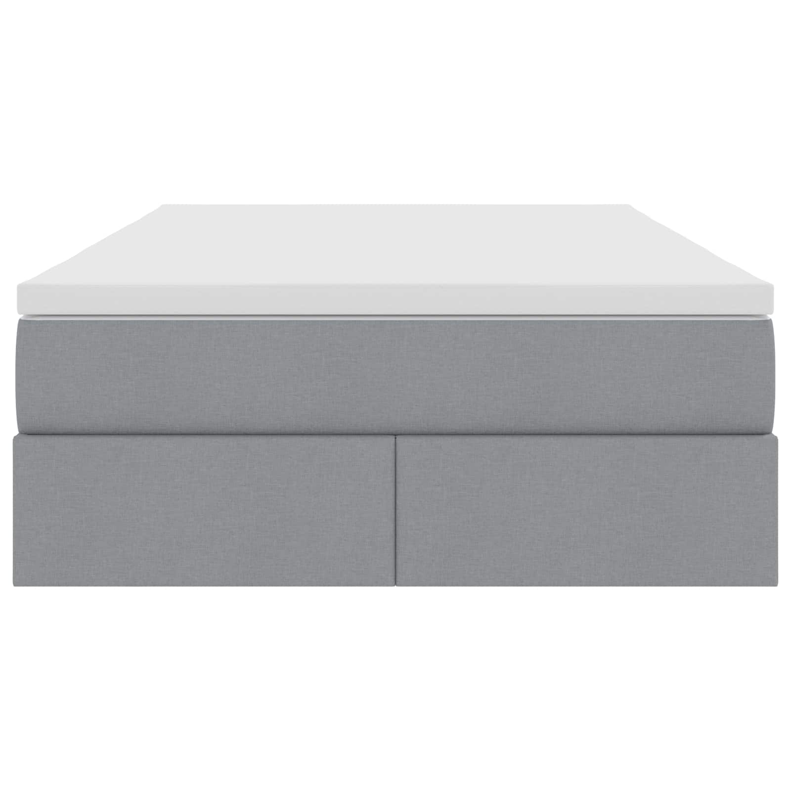 vidaXL Aufbewahrungsbett mit Matratze Hellgrau 120 x 190 cm Polyester