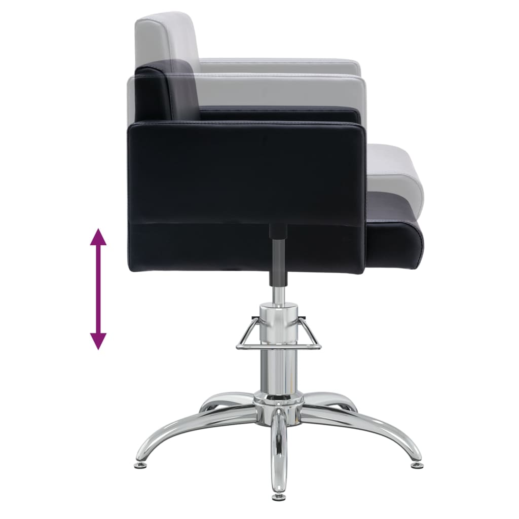 vidaXL Friseurstuhl Schwarz Kunstleder