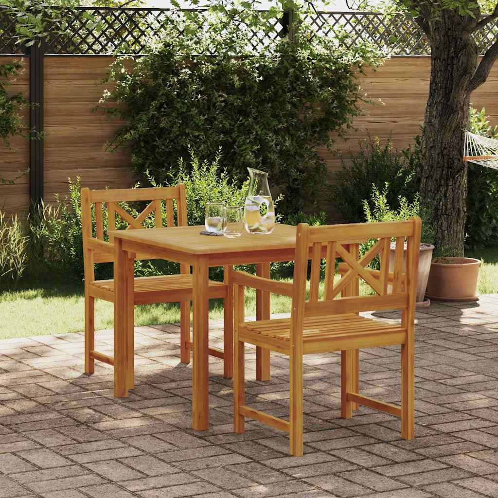 vidaXL Garten Essgruppe 3 pcs Braun Massivholz Akazie