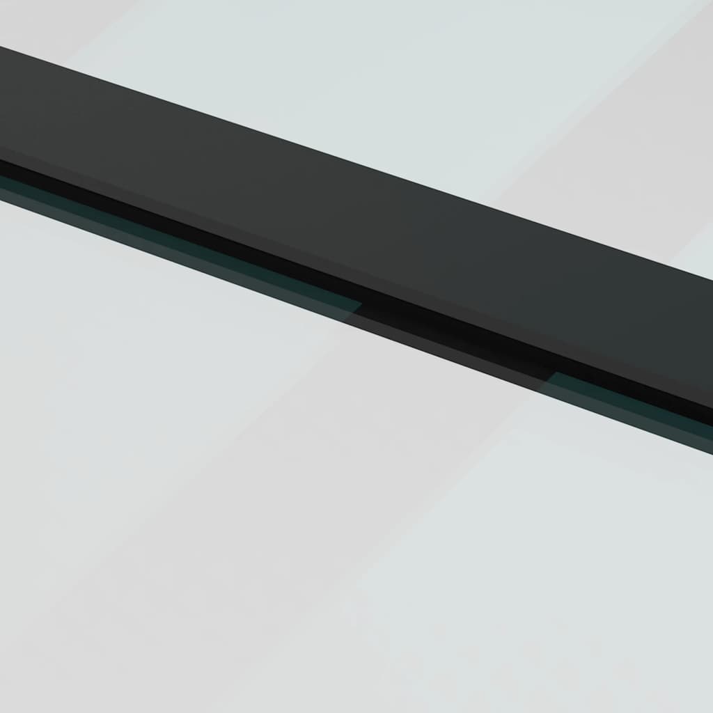 vidaXL Schiebetür mit Beschlag Schwarz 76x205 cm ESG-Glas