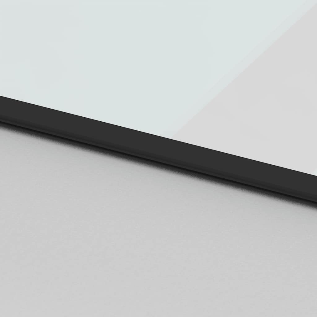 vidaXL Schiebetür mit Beschlag Schwarz 76x205 cm Hartglas