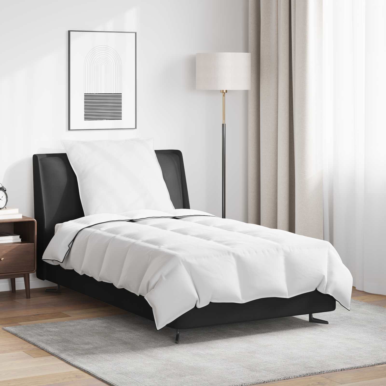 vidaXL Winterbettdecke mit Kissen 2 pcs Weiß Down Feather