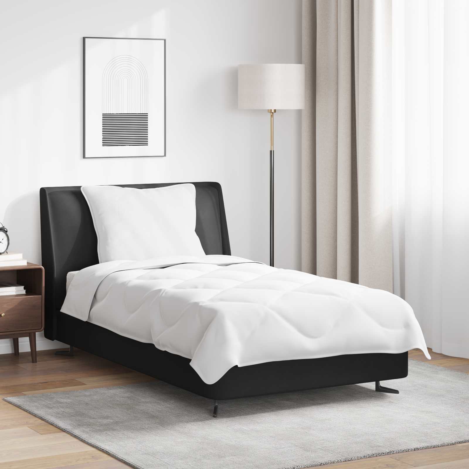 vidaXL Sommerdecke mit Kissen 2 pcs Weiß Mikrofaser