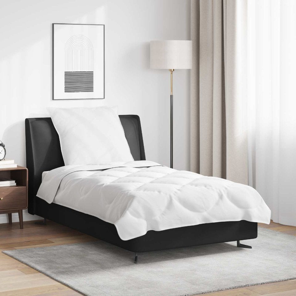 vidaXL Bettdecken Set mit Kissen 2 pcs Weiß Mikrofaser