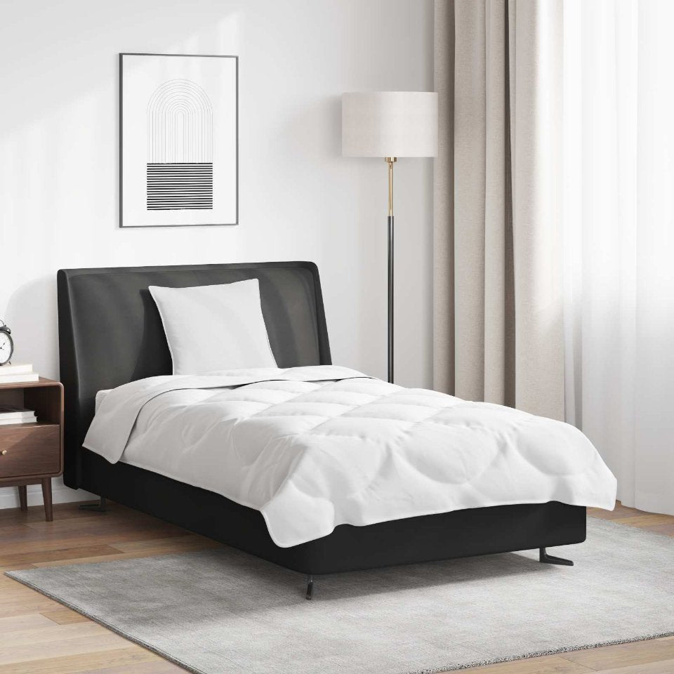 vidaXL Bettdecken Set mit Kissen 2 pcs Weiß Mikrofaser