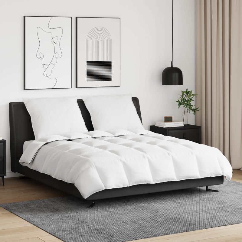 vidaXL Winterbettdecke mit Kissen 3 pcs Weiß Down Feather