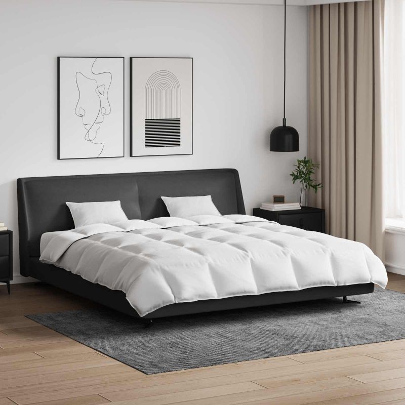 vidaXL Bettdecken Set mit Kissen 3 pcs Weiß Daunenfeder