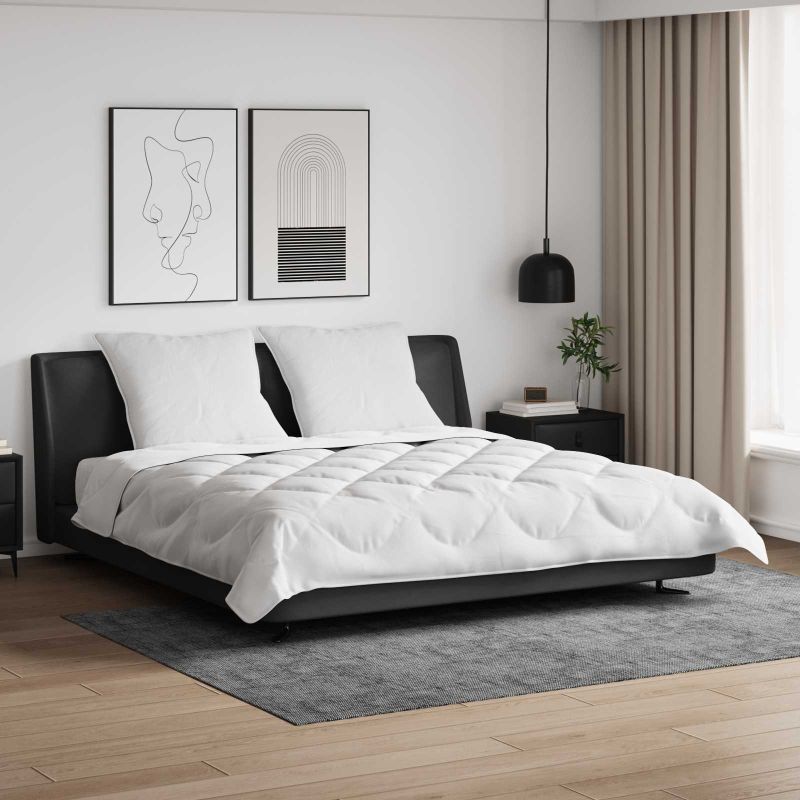 vidaXL Bettdecken Set 3 pcs Weiß Mikrofaser und Daunenfedern