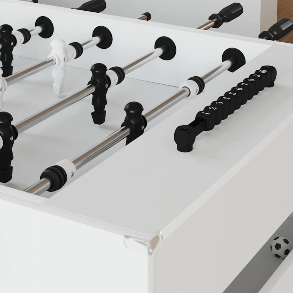 vidaXL Fußballtisch 2 pcs Weiß 146,5 x 74 x 85 cm Holzwerkstoff