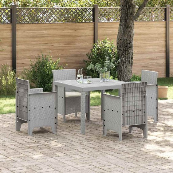 vidaXL Garten Essgruppe 5 pcs Anthrazit Polt Rattan