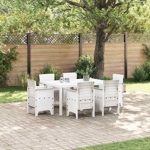 vidaXL Garten Essgruppe 7 pcs Anthrazit Polt Rattan