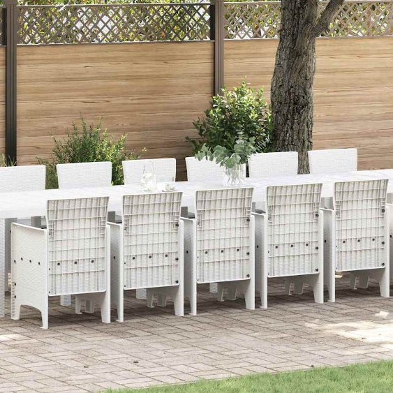 vidaXL Garten-Esszimmergarnitur mit Kissen 17 pcs Anthrazit PP