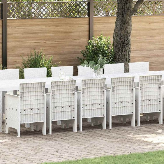 vidaXL Garten-Esszimmergarnitur mit Kissen 17 pcs Anthrazit PP