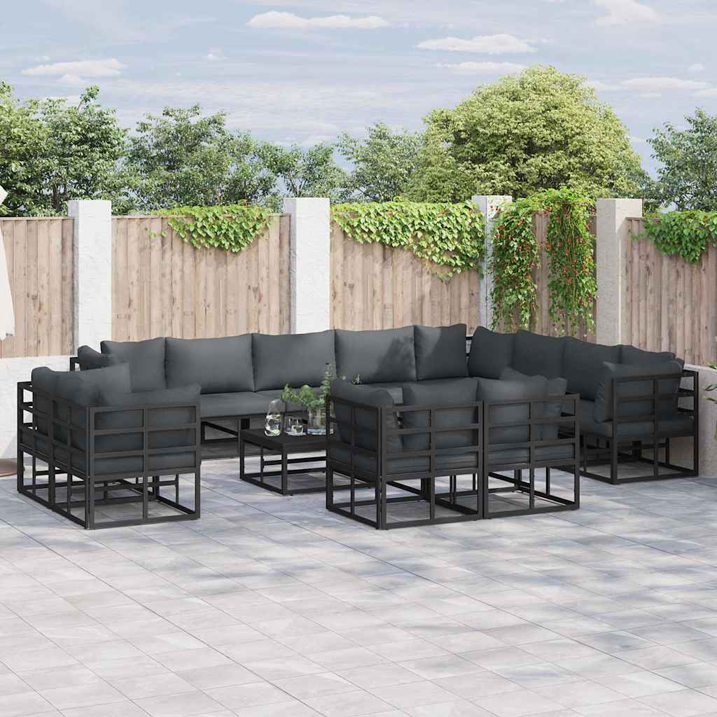 vidaXL Garten-Sofa-Set mit Kissen 12 pcs