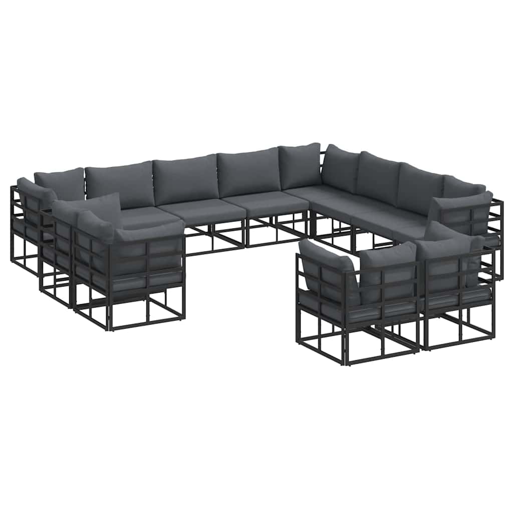 vidaXL Garten-Sofa-Set mit Kissen 12 pcs