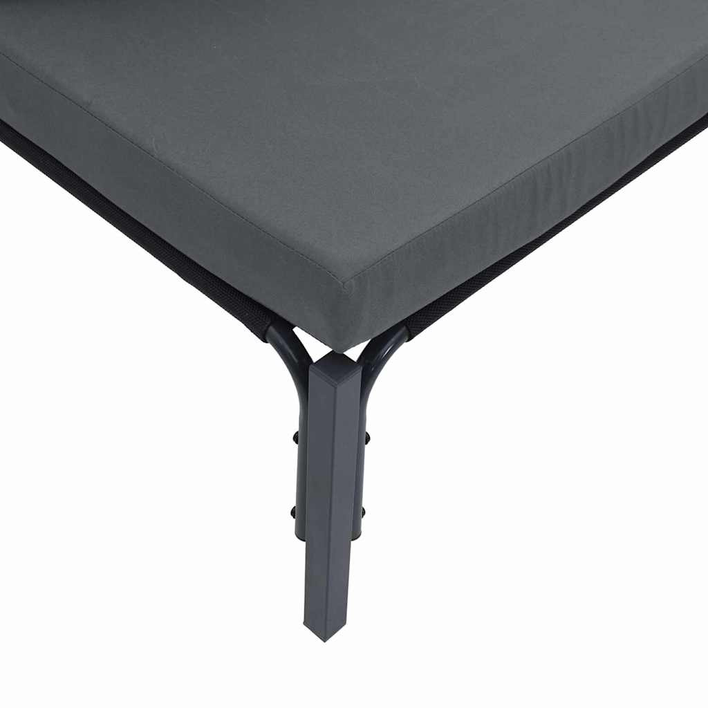 vidaXL Gartensofa-set mit Kissen 13 pcs Schwarz Stahl