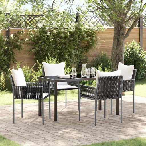 vidaXL Garten Essgruppe 3 pcs Braun Poly Rattan
