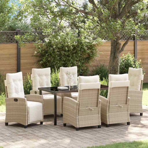 vidaXL Garten Essgruppe 3 pcs Schwarz Poly-Rattan