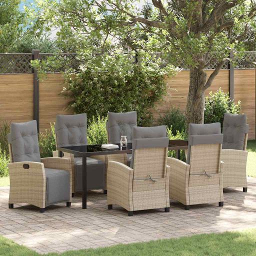 vidaXL Garten Essgruppe 3 pcs Schwarz Poly-Rattan