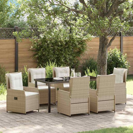 vidaXL Garten Essgruppe 3 pcs Schwarz Poly-Rattan