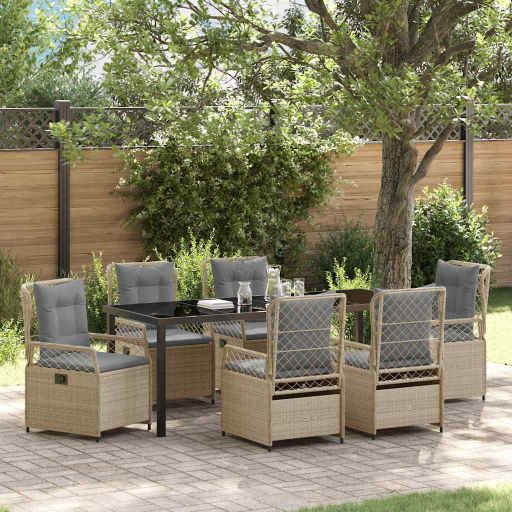 vidaXL Garten Essgruppe 3 pcs Schwarz Poly-Rattan