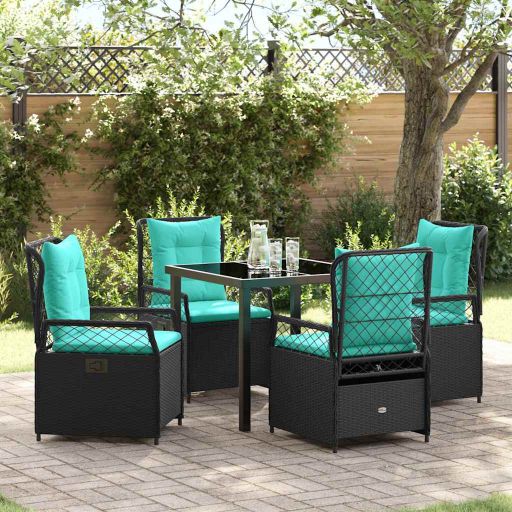 vidaXL Garten Essgruppe 3 pcs Braun Poly-Rattan