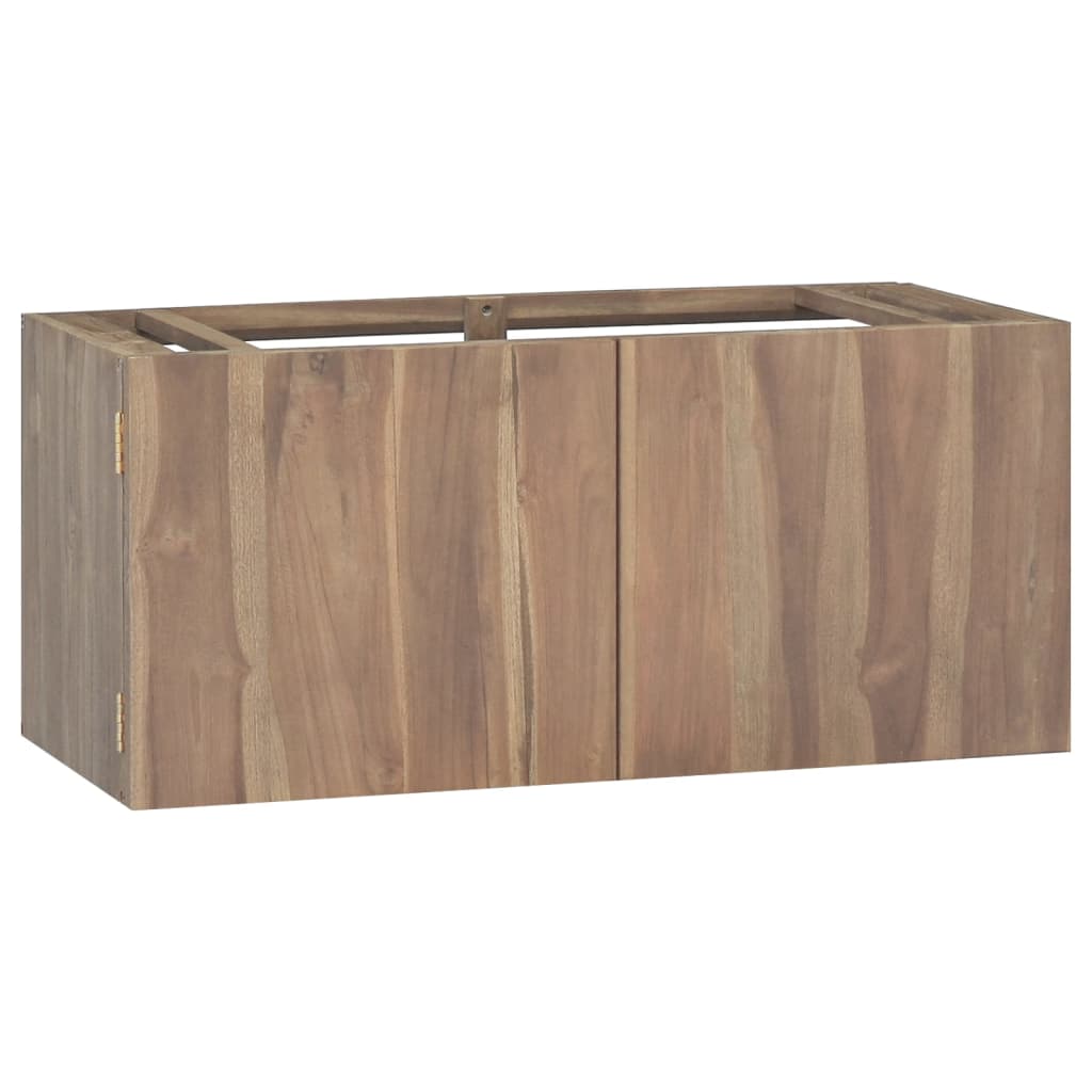 vidaXL Wand-Badschrank 46x25,5x40 cm Massivholz Teak