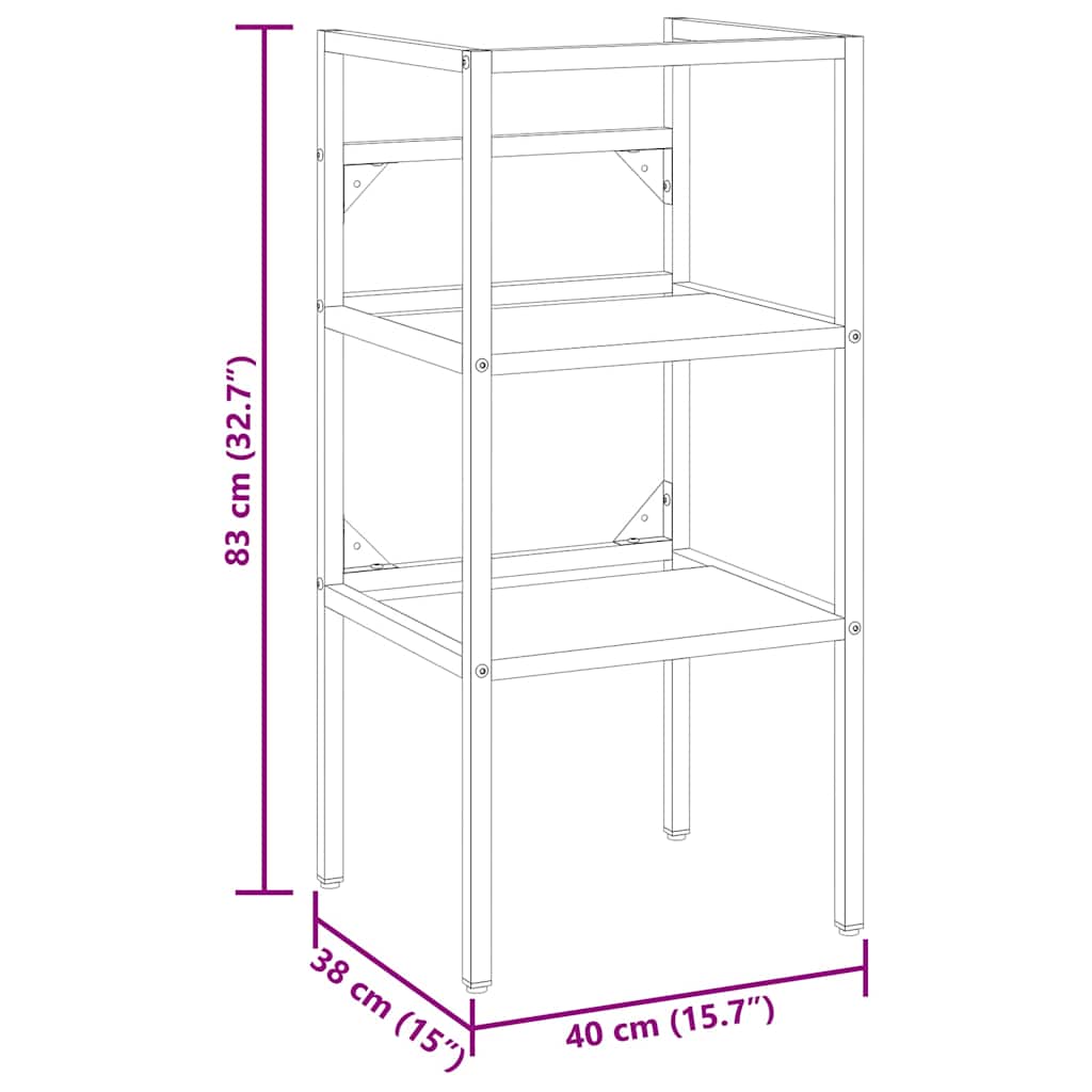 vidaXL Badezimmer Waschtischgestell Weiß 40x38x83 cm Eisen