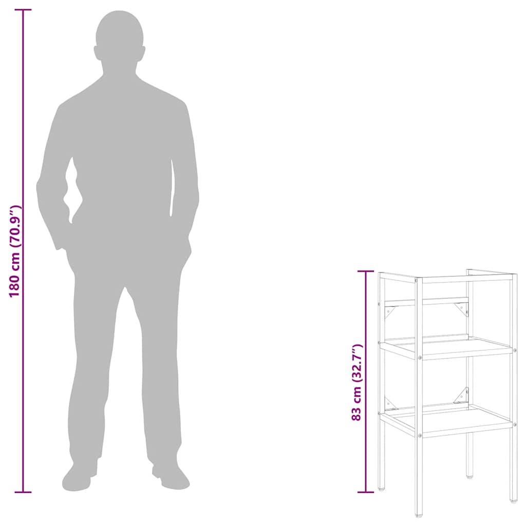 vidaXL Badezimmer Waschtischgestell Weiß 40x38x83 cm Eisen