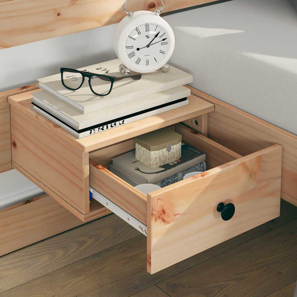 vidaXL Bettrahmen mit Kopfteil Braun 200 x 200 cm Massives Kiefernholz