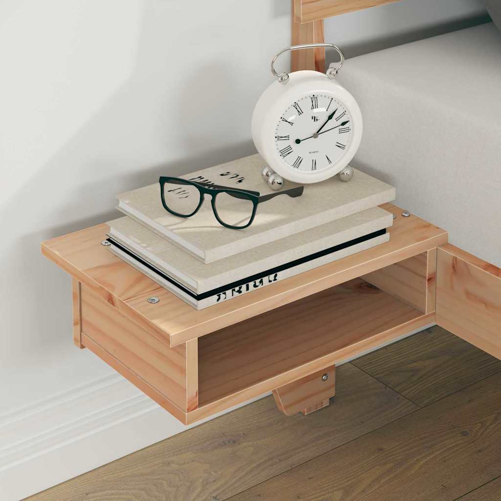 vidaXL Bettrahmen mit Kopfteil Braun 200 x 200 cm Massives Kiefernholz