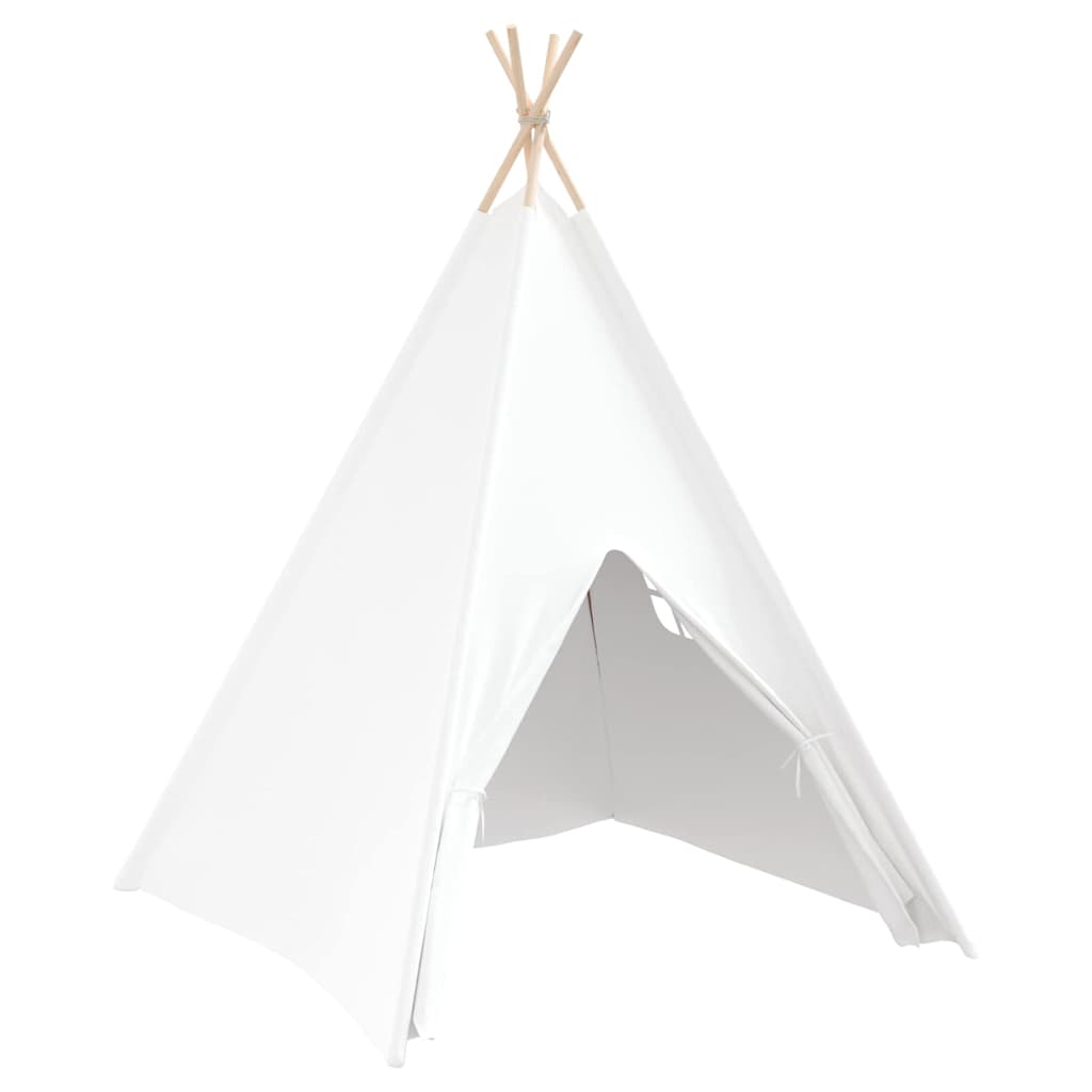 vidaXL Teepee Zelt Weiß 120 x 120 x 150 cm Stoff und Plastik