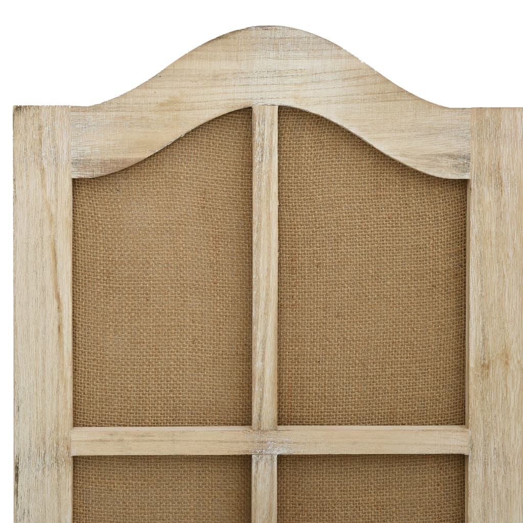 vidaXL 4-tlg. Raumteiler Braun 140x165 cm Stoff