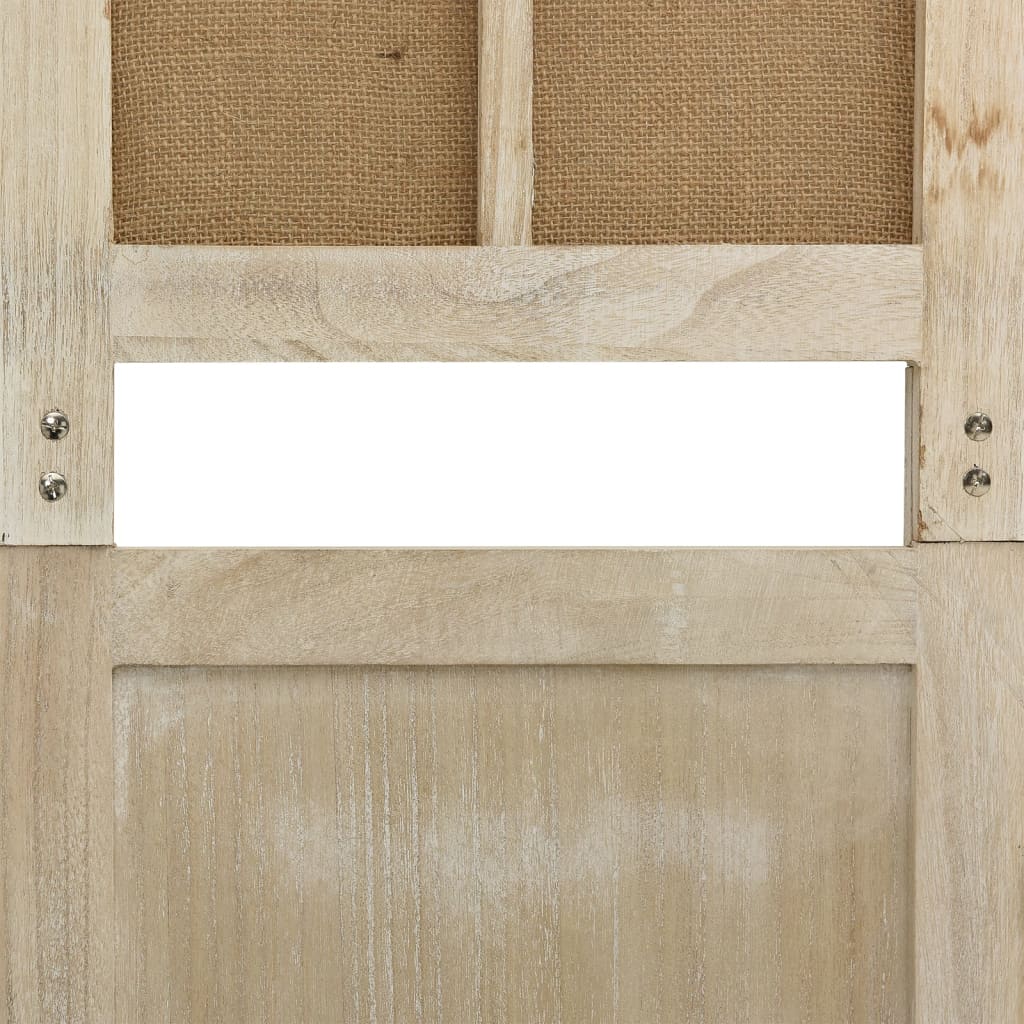 vidaXL 4-tlg. Raumteiler Braun 140x165 cm Stoff