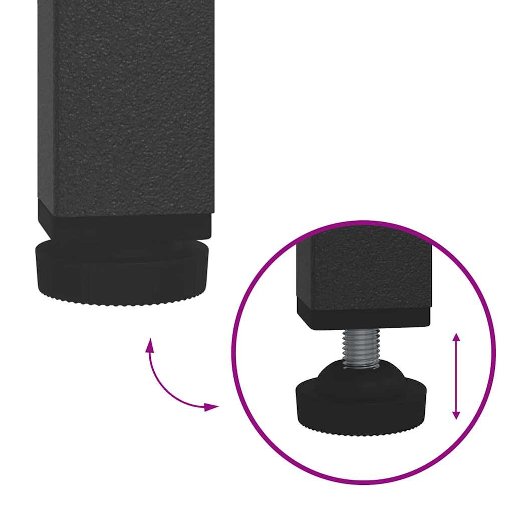 vidaXL Aufbewahrungsset für die Küche mit Regal mit Tür 2 pcs Schwarz