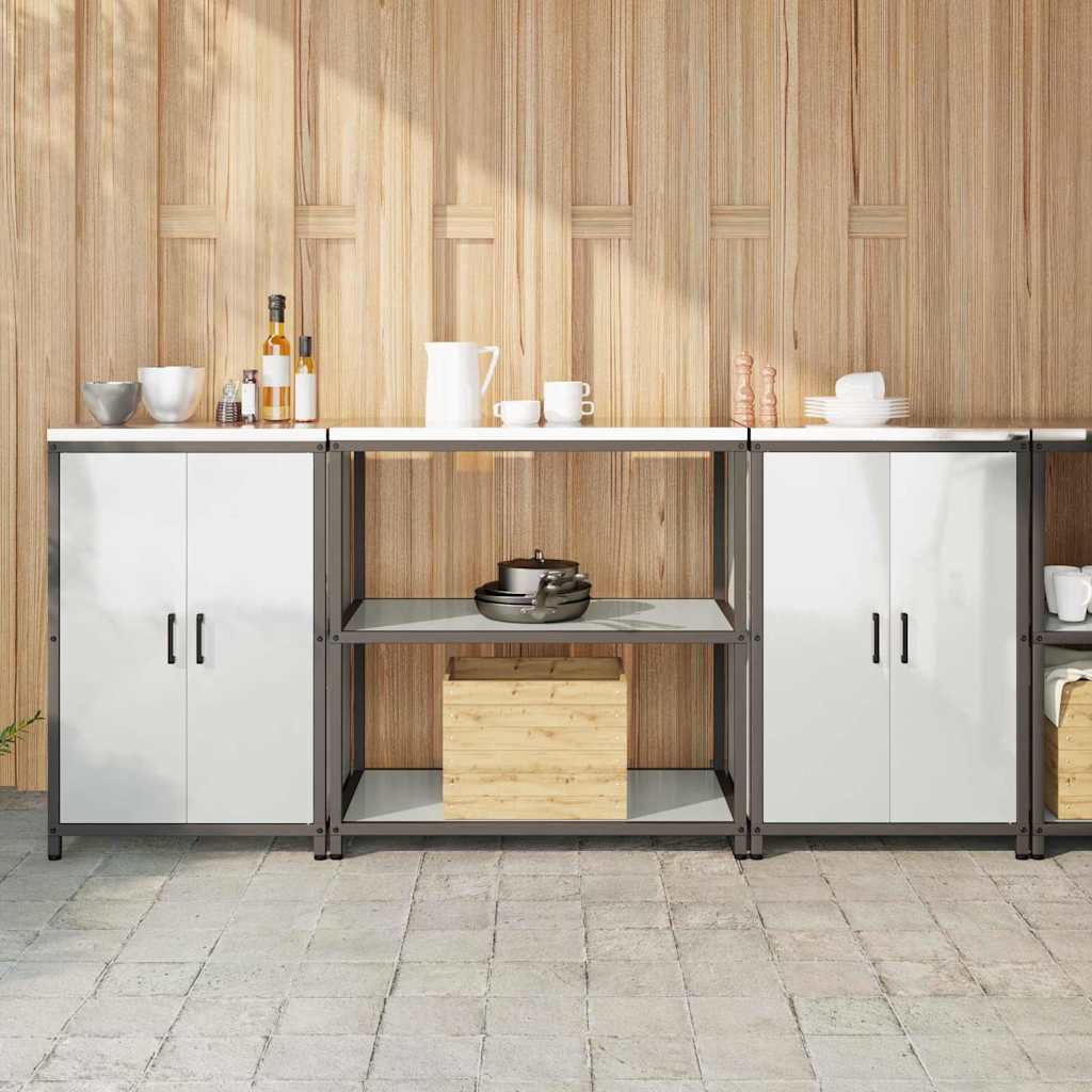 vidaXL Aufbewahrungsset für die Küche mit Regal mit Tür 3 pcs Schwarz