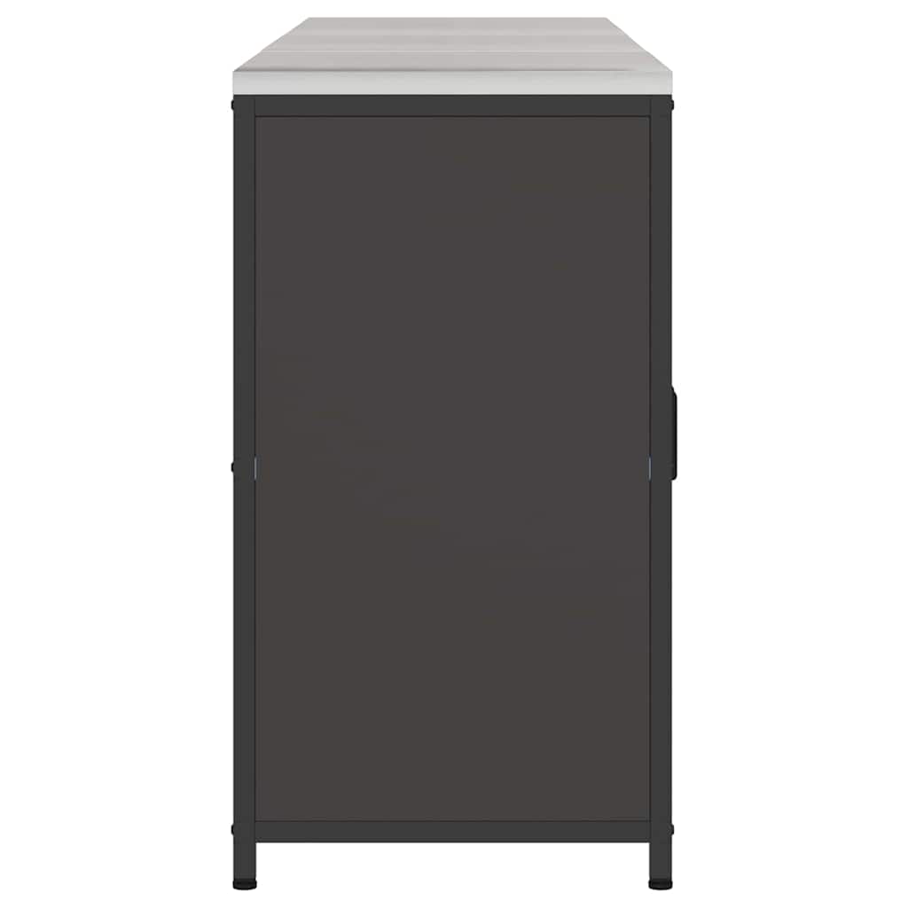 vidaXL Aufbewahrungsset für die Küche mit Regal 3 pcs Schwarz Stahl