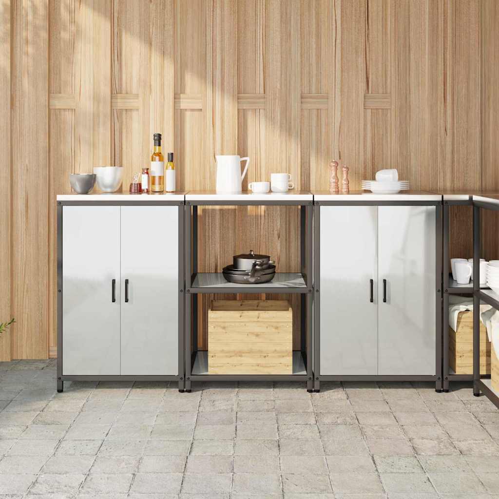 vidaXL Aufbewahrungsset für die Küche mit Regal mit Tür 3 pcs Schwarz