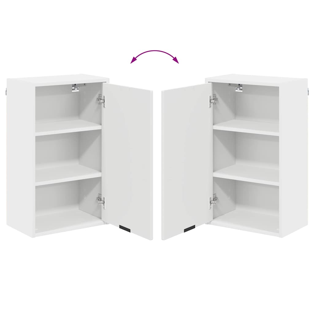 vidaXL Badezimmermöbel-Set mit Regal 3 pcs Weiß Sperrholz und Metall