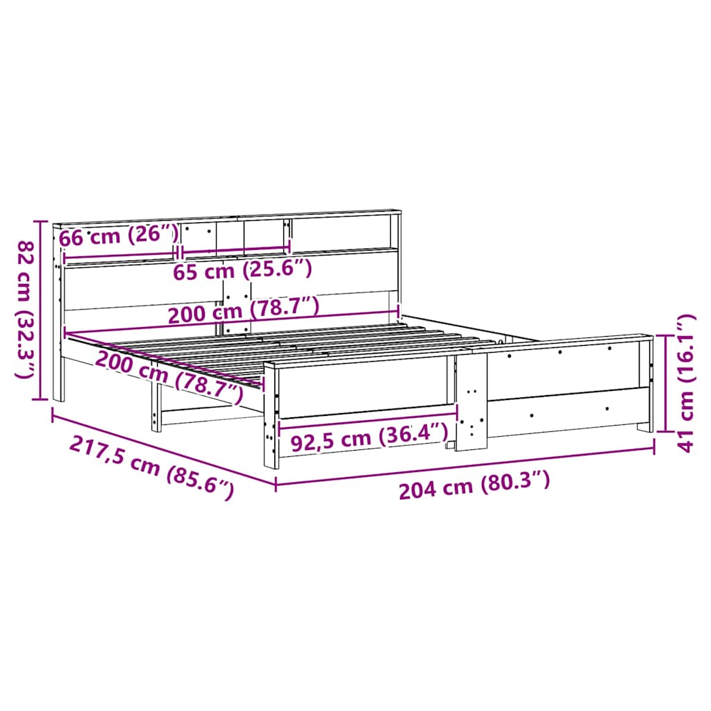 vidaXL Bettrahmen mit Kopfteil Braun 200 x 200 cm Holzwerkstoff
